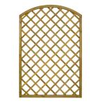 NA-LOG Rankgitter VARIO gebogen 11x11 cm Löcher 120x180 cm Holzzaun Kiefer PEFC KDI Grün 44x44 mm Rahmen 12x30 mm Lamellen