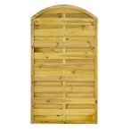 NA-LOG Dichtzaun VARIO gebogen 100x180 cm Holzzaun Kiefer PEFC KDI Grün 44x44 mm Rahmen