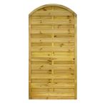 NA-LOG Dichtzaun VARIO gebogen 90x180 cm Holzzaun Kiefer PEFC KDI Grün 44x44 mm Rahmen