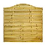 NA-LOG Dichtzaun VARIO Schwungbogen 180x180 cm Holzzaun Kiefer PEFC KDI Grün 44x44 mm Rahmen