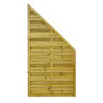 NA-LOG Dichtzaun VARIO gerade 90x180/90 cm Holzzaun Kiefer PEFC KDI Grün 44x44 mm Rahmen