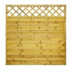 NA-LOG Dichtzaun VARIO gerade mit Rankgitter 180x180 cm Holzzaun Kiefer PEFC KDI Grün 44x44 mm Rahmen