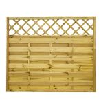 NA-LOG Dichtzaun VARIO gerade mit Rankgitter 180x150 cm Holzzaun Kiefer PEFC KDI Grün 44x44 mm Rahmen