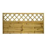 NA-LOG Dichtzaun VARIO gerade mit Rankgitter 180x90 cm Holzzaun Kiefer PEFC KDI Grün 44x44 mm Rahmen