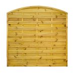 NA-LOG Dichtzaun VARIO gebogen 180x180 cm Holzzaun Kiefer PEFC KDI Grün 44x44 mm Rahmen