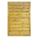 NA-LOG Dichtzaun VARIO MASSIV gerade 120x180 cm Holzzaun Kiefer PEFC KDI Grün massiver Rahmen 44x68 mm sehr stabil