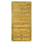 NA-LOG Dichtzaun VARIO MASSIV gerade 90x180 cm Holzzaun Kiefer PEFC KDI Grün massiver Rahmen 44x68 mm sehr stabil