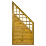 NA-LOG Dichtzaun VARIO MASSIV gerade mit Rankgitter 90x180/90 cm Holzzaun Kiefer PEFC KDI Grün massiver Rahmen 44x68 mm sehr stabil