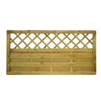 NA-LOG Dichtzaun VARIO MASSIV gerade mit Rankgitter 180x90 cm Holzzaun Kiefer PEFC KDI Grün massiver Rahmen 44x68 mm sehr stabil