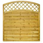 NA-LOG Dichtzaun VARIO MASSIV gebogenmit Rankgitter 180x195 cm Holzzaun Kiefer PEFC KDI Grün massiver Rahmen 44x68 mm sehr stabil