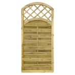 NA-LOG Dichtzaun VARIO MASSIV gebogenmit Rankgitter 90x195 cm Holzzaun Kiefer PEFC KDI Grün massiver Rahmen 44x68 mm sehr stabil