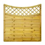 NA-LOG Dichtzaun VARIO MASSIV gebogenmit Rankgitter 180x180 cm Holzzaun Kiefer PEFC KDI Grün massiver Rahmen 44x68 mm sehr stabil