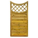 NA-LOG Dichtzaun VARIO MASSIV gebogenmit Rankgitter 90x180/165 cm Holzzaun Kiefer PEFC KDI Grün massiver Rahmen 44x68 mm sehr stabil