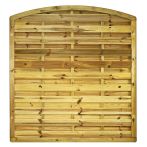 NA-LOG Dichtzaun VARIO MASSIV gebogen 180x195 cm Holzzaun Kiefer PEFC KDI Grün massiver Rahmen 44x68 mm sehr stabil