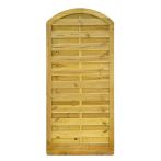 NA-LOG Dichtzaun VARIO MASSIV gebogen 90x195 cm Holzzaun Kiefer PEFC KDI Grün massiver Rahmen 44x68 mm sehr stabil