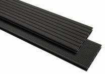 GartenLand WPC Terrassendiele Vintage 25x145 mm Anthrazit Genutet und Geriffelt Hohlkammer