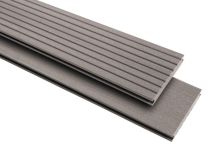 GartenLand WPC Terrassendiele Vintage Massiv 20x145 mm Silbergrau Genutet und Geriffelt Hohlkammer