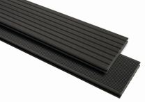 GartenLand WPC Terrassendiele Vintage Massiv 20x145 mm Anthrazit Genutet und Geriffelt Hohlkammer