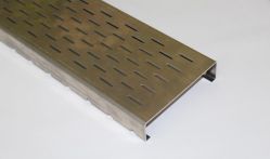 VOLFI Drainagenrost DR-ASL, Aluminium mit Schlitzlöchern - 2 m Länge