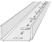 VOLFI Unterstützungsprofil KR-U gelocht für Alu-Drainroste - BxH 65/33 mm, 3 mm - 2 m Länge