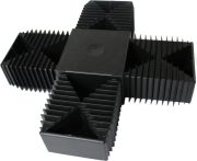 VOLFI Kreuz-Verbinder Kunststoff RP-VX 60/40 mm für Rechteckprofil