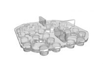 VOLFI Plattenlager TK-U 95/10 mm, Kunststoff - Transparent