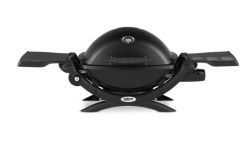 Weber tragbarer Gasgrill Q1200N schwarz - mit 2 klappbaren Seitentischen