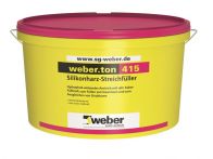 weber.ton 415 Silikonharz-Streichfüller Farbe, 15 Liter