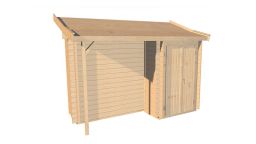 Weka Anbauschrank für klassisches Stecksystem Naturbelassen - mit Schleppdach