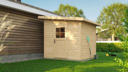 Weka Gartenhaus 260 Natur - Holzmassivhaus mit Pultdach