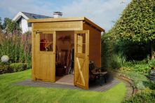 Weka Gartenhaus 325 - Holzmassivhaus mit Pultdach