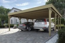 Weka Doppel-Carport 609 - mit Stahltrapezblechdach