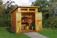 Weka Gartenhaus 325 A - Holzmassivhaus mit Pultdach und großen Oberlichtern