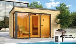 Weka Design-Saunahaus CUBILIS Natur - Sparset