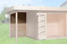 Weka Rückwand für Anbau 147 cm, 21 mm für Typ 126 und 172 - Naturbelassen