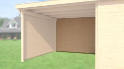 Weka Rückwand für Anbau 295 cm, 21 mm für Typ 126 und 172 + 225 - Naturbelassen