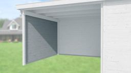 Weka Seitenwand 21 mm, für Haustyp 126 und 172, Tiefe 235 cm - Grau