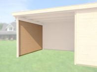 Weka Seitenwand 21 mm, für Haustyp 126 und 172 + 225, Tiefe 295 cm - Naturbelassen