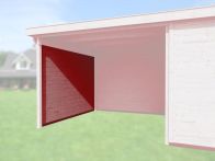 Weka Seitenwand 21 mm, für Haustyp 126 und 172, Tiefe 295 cm - Schwedenrot