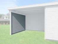 Weka Seitenwand 21 mm, für Haustyp 126 und 172, Tiefe 295 cm - Grau