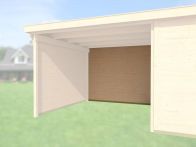 Weka Rückwand für Anbau 450 cm, 21 mm für 225 - Naturbelassen