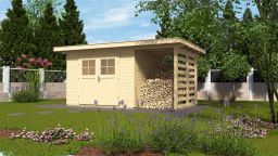 Weka Gartenhaus 179 Natur A - mit Anbau