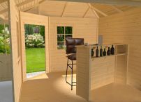 Weka Tresenbausatz für Gartenhäuser, 28 mm Wandstärke - Natur