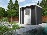 Weka Designhaus 262 - Holzmassivhaus mit Flachdach, inkl. Einzeltür + Griffgarnitur