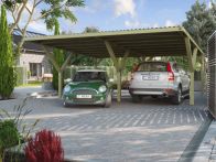 Weka Y-Doppel-Carport 612 - Flachdach