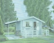 Weka Schleppdach für Blockbohlenhäuser 19/21mm, 80x200 cm - Weiß