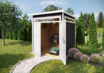 Weka Gartenhaus 265 - Holzmassivhaus mit Flachdach, inkl. rundum Oberlichtern