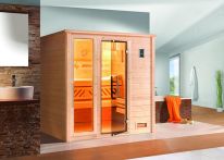 Weka Premium-Massivholz-Sauna BERGEN - Natur