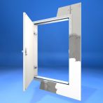 Wellhöfer Kniestocktür - wandbündige Ausführung mit PushLock-Verschluss