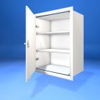 Wellhöfer Kniestocktür mit Korpus - 2 Fachböden und PushLock-Verschluss